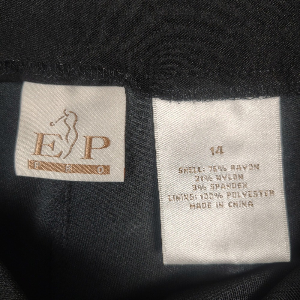 EP Pro Skort Women Size 14 Black Solid Active Golf Stretch Rayon Blend - Picture 3 of 8